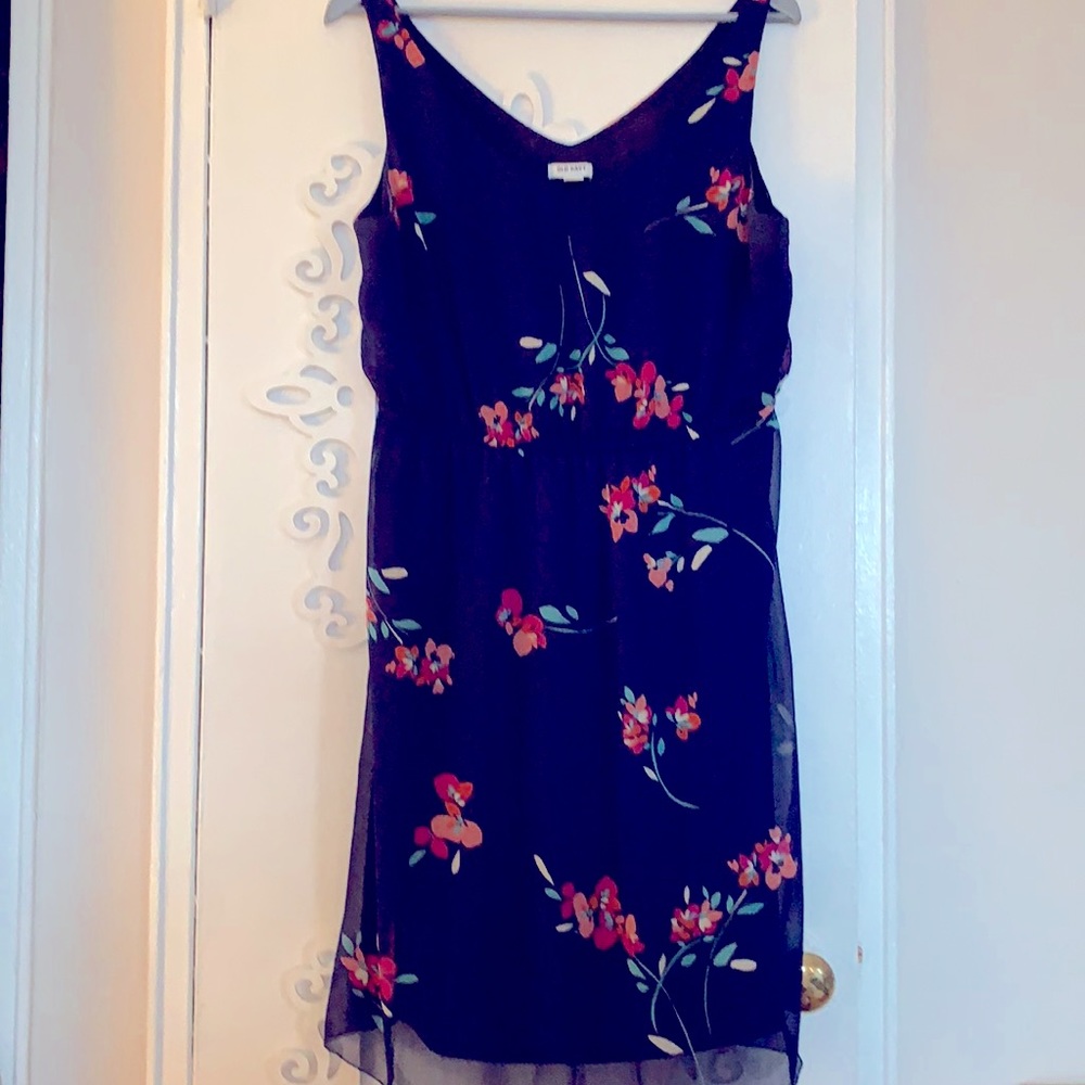 Navy summer floral dress